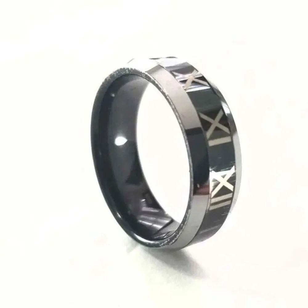 New black‎ tungsten ring size 10